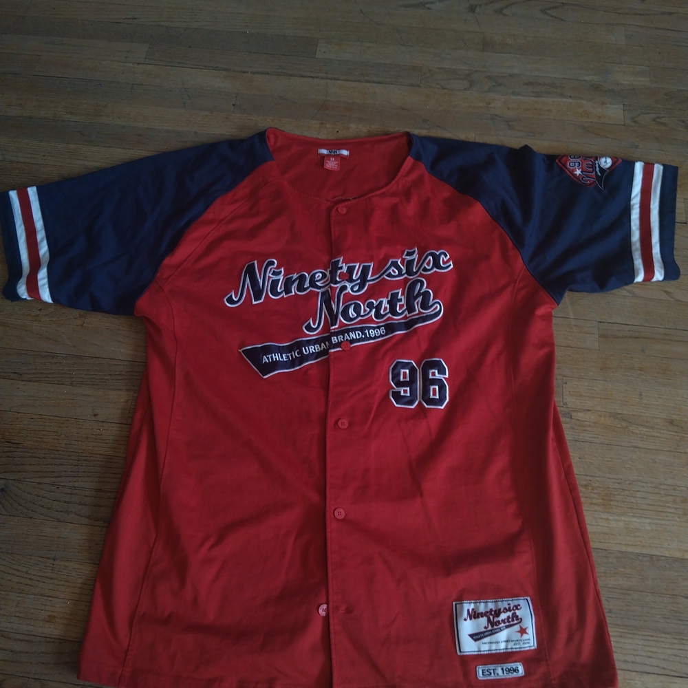 Vintage Y2K Ninety Six North Red Baseball Jersey - Size 3X